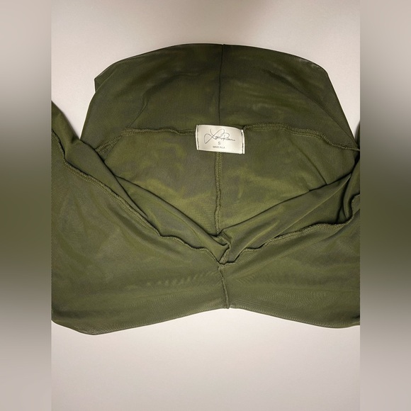 NWOT ⚜️🫒⚜️ Laina Rauma olive color mesh see through biker shorts - Picture 12 of 14